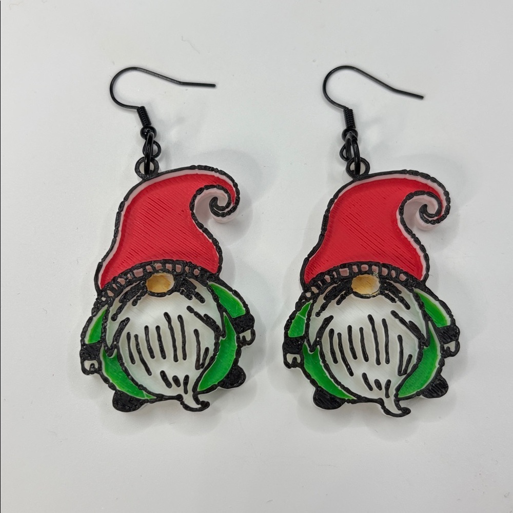 🎄 Christmas Gnome Earrings 🎅✨ - Picture 3 of 5